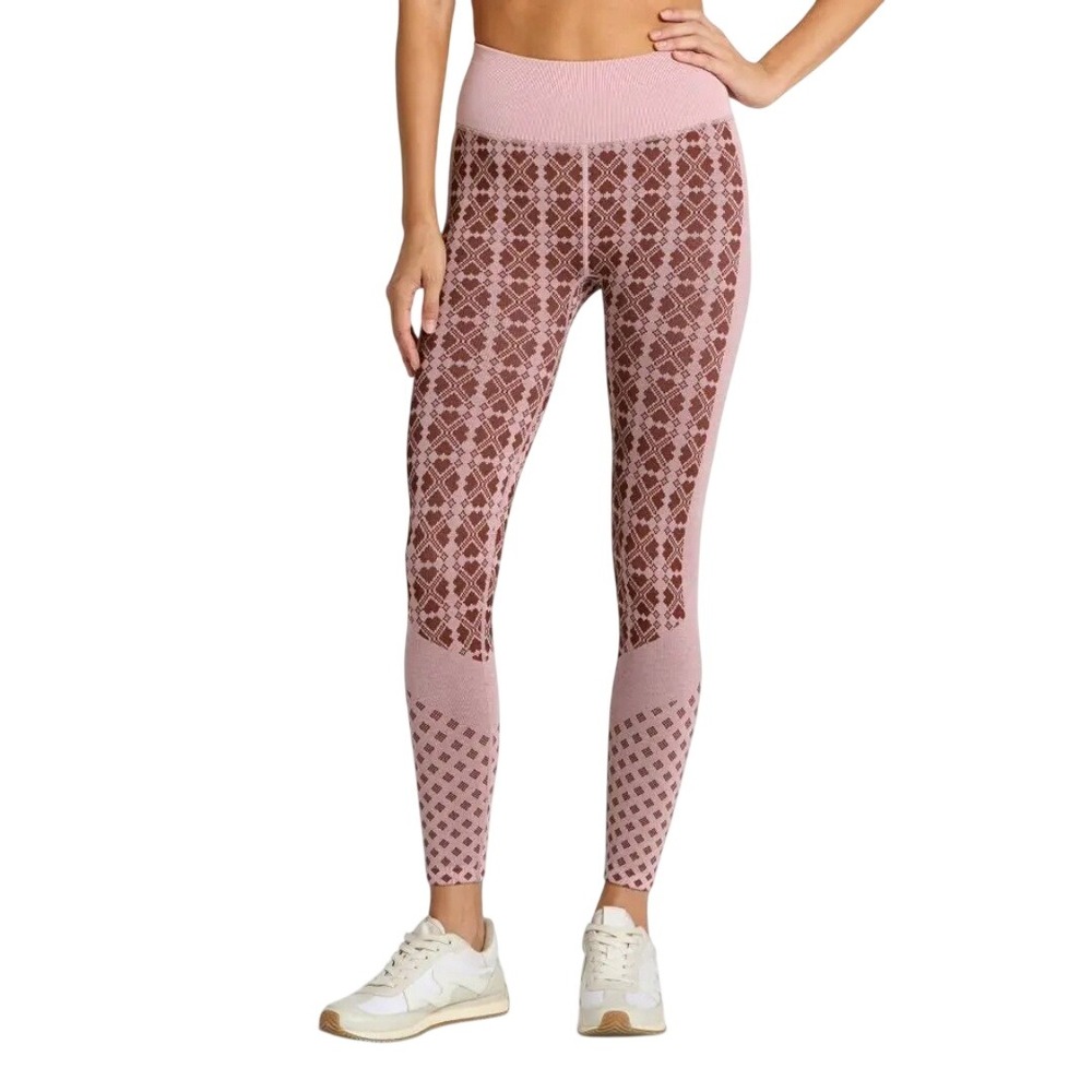 All in Motion Women's Pink Heart High Waist Seamless 7/8 Leggings Size Medium